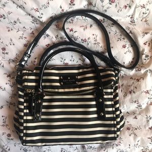 Kate Spade Crossbody bag black and white stripes